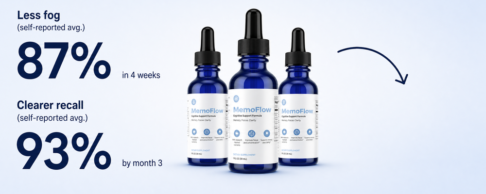 MemoFlow: 87% less fog in 4 weeks, 93% clearer recall by month 3